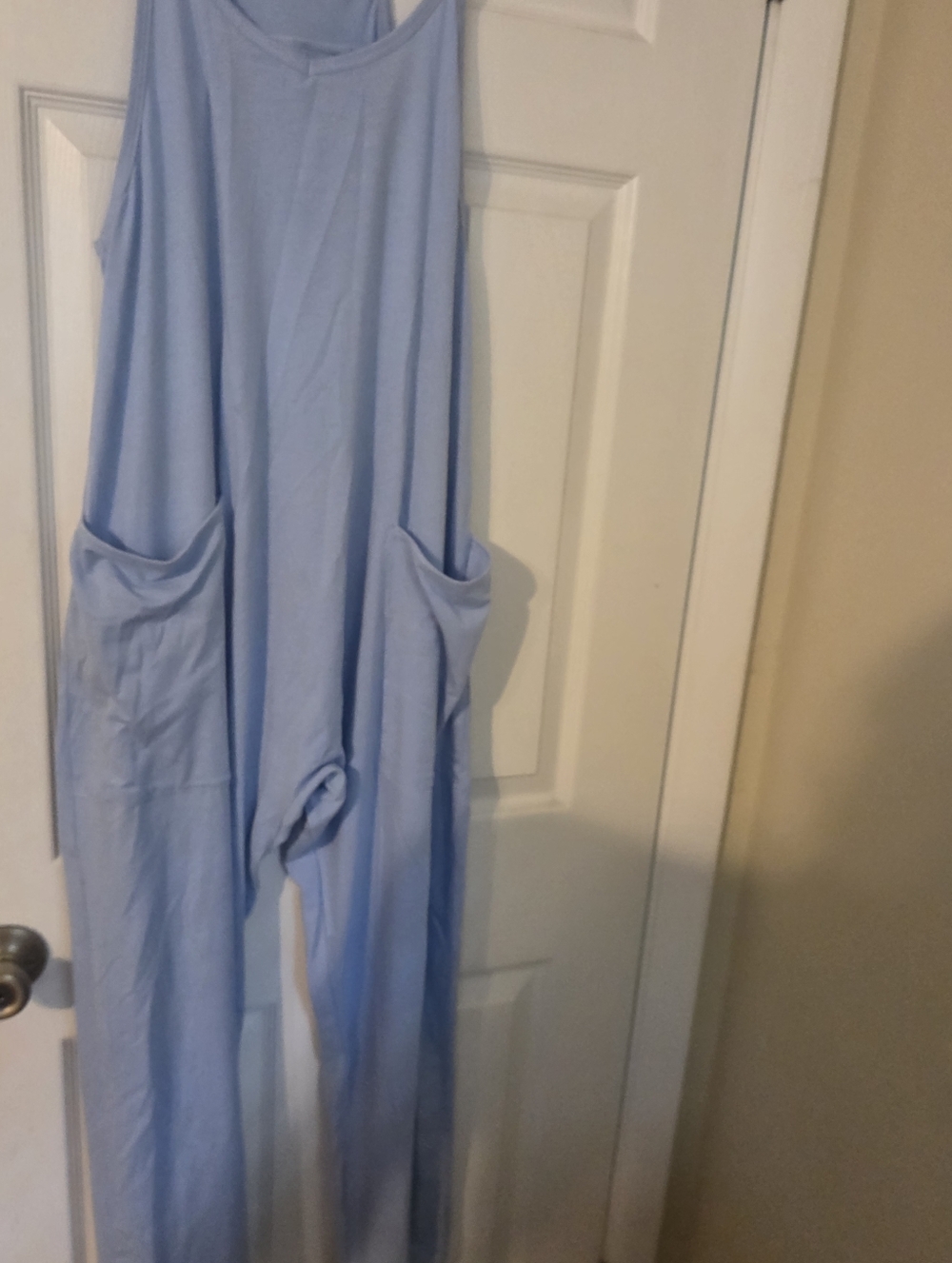 Amazon Light Blue Women's Sleeveless Jumpsuit with Pockets